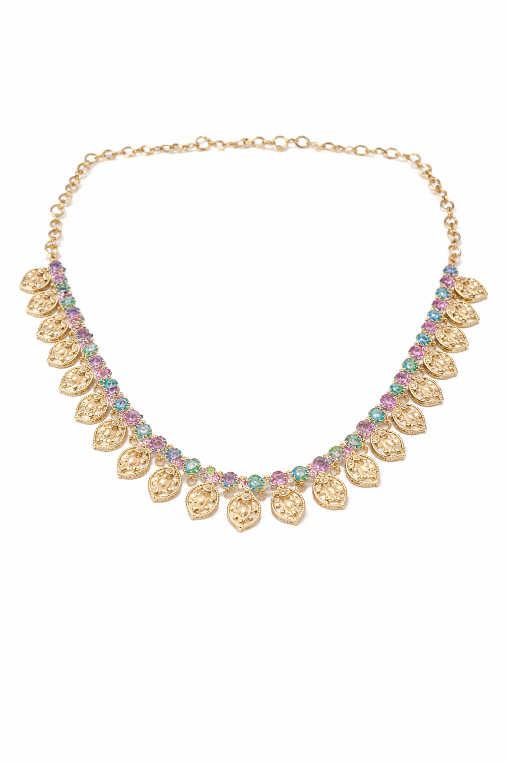 Yasmi Rangoli Gold Necklace – Premium Traditional Necklace for Women