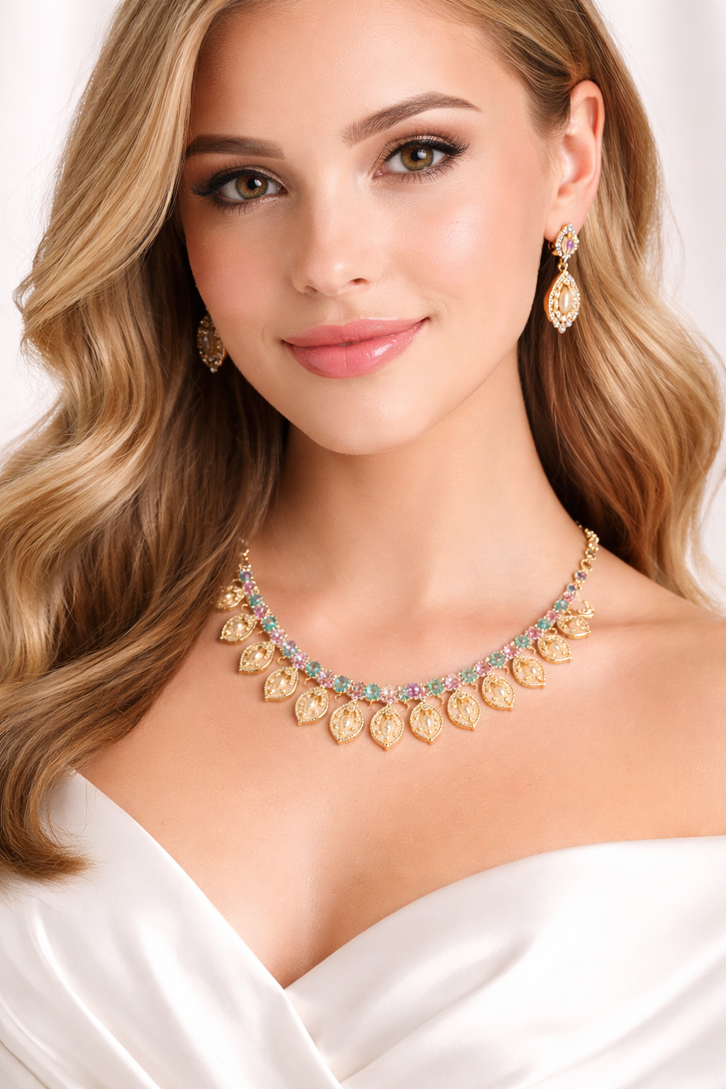 Yasmi Rangoli Gold Necklace – Premium Traditional Necklace for Women