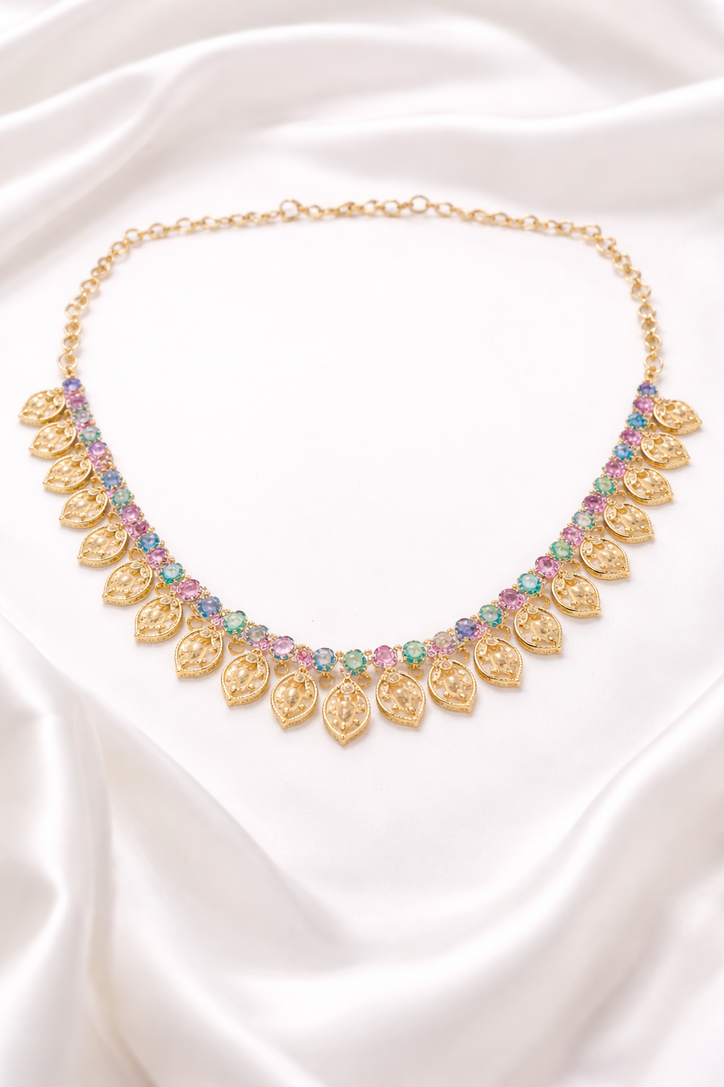 Yasmi Rangoli Gold Necklace – Premium Traditional Necklace for Women