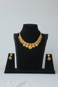 Yasmi Traditional Gold-Finish Floral Necklace Set | Elegant Indian Jewellery