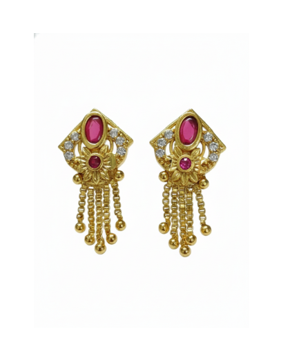 Yasmi Premium Gold-Finish Earrings – Tradition with a Touch of Royalty
