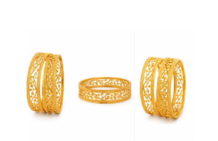 Yasmi Premium Gold-Finish Bangles
