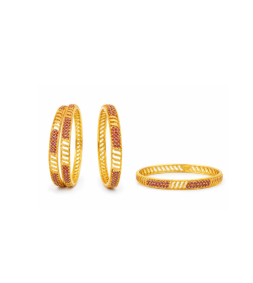 YASMI Premium Gold-Finish Bangles – Elegance That Feels Like Home