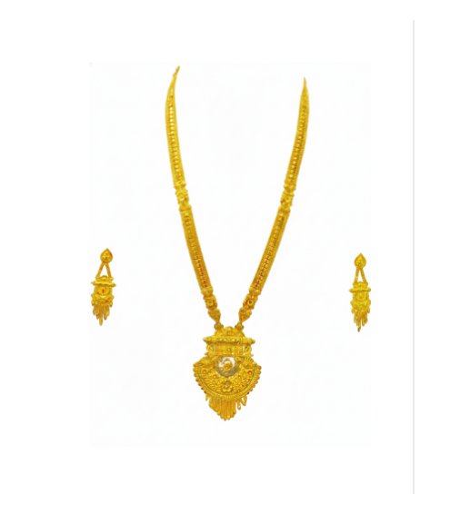 Yasmi Grand Temple-Style Necklace Set – Pure Royal Tradition